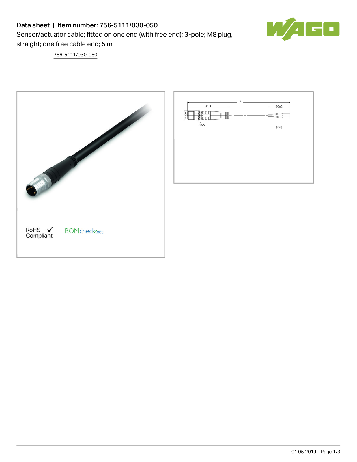 Wago 756-5111/030-050 Data Sheet