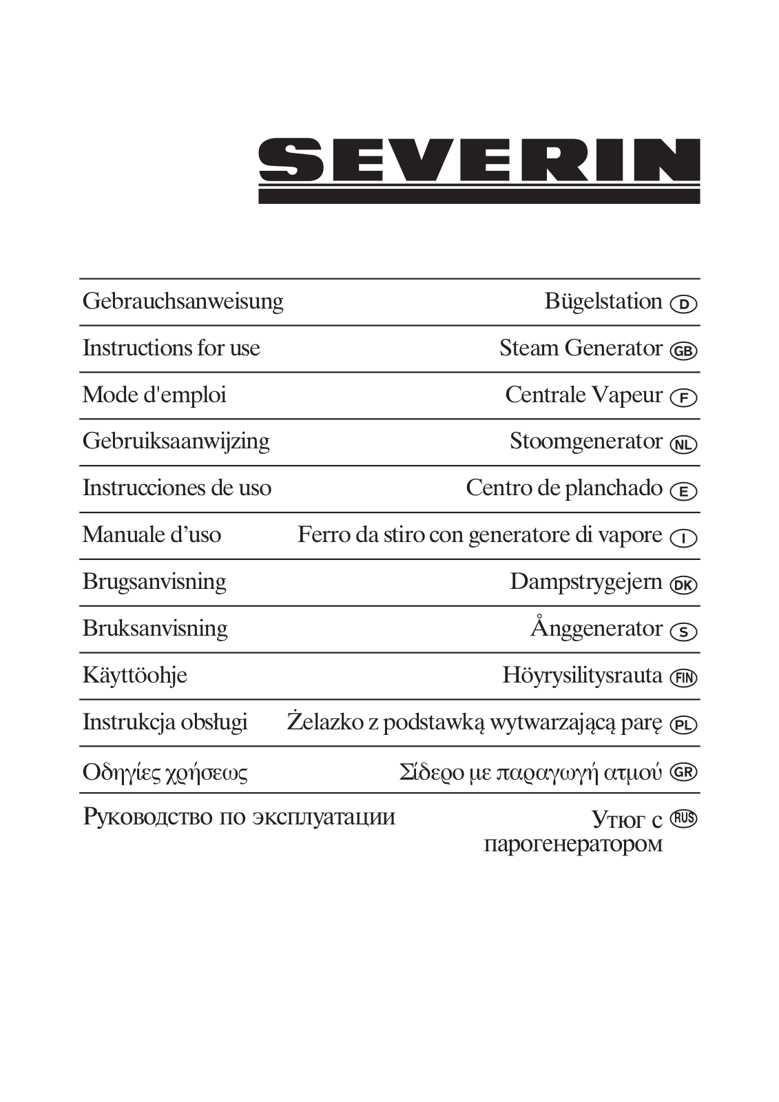 SEVERIN BA3298 User Manual