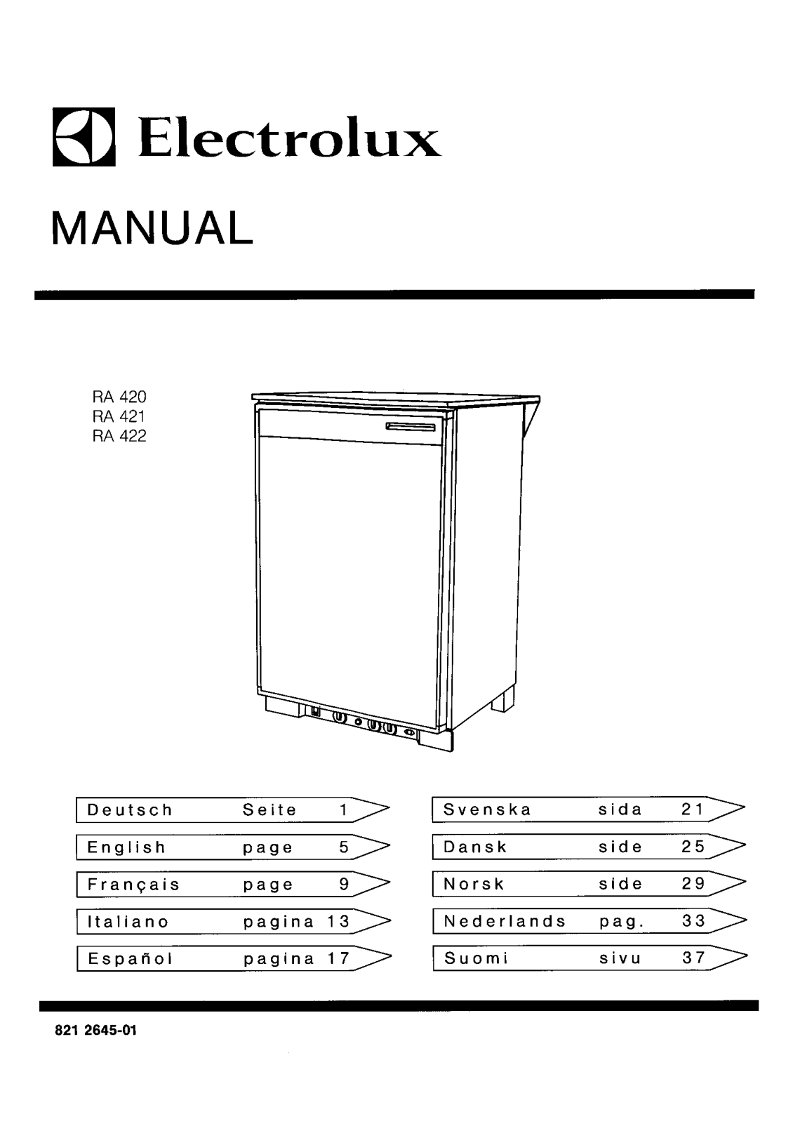 AEG-Electrolux RA420 User Manual