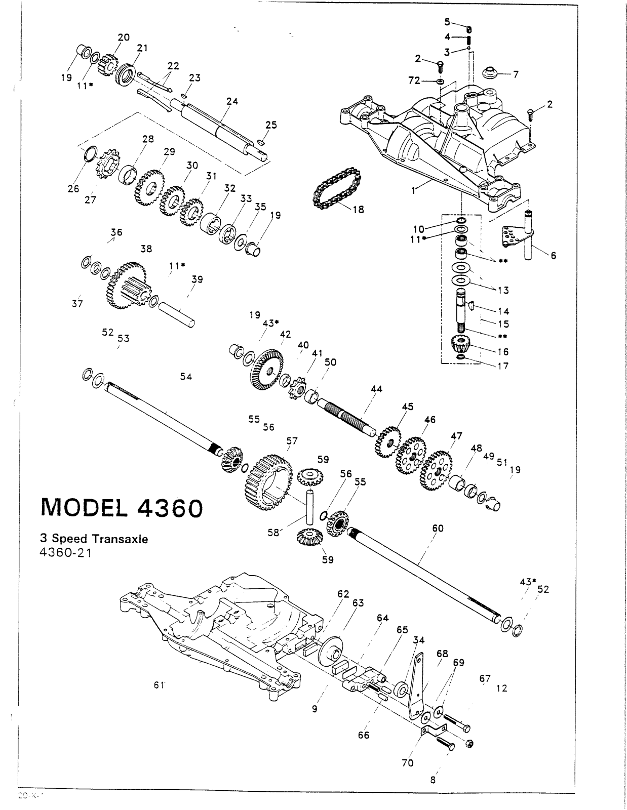 Dana 4360-21 Parts List