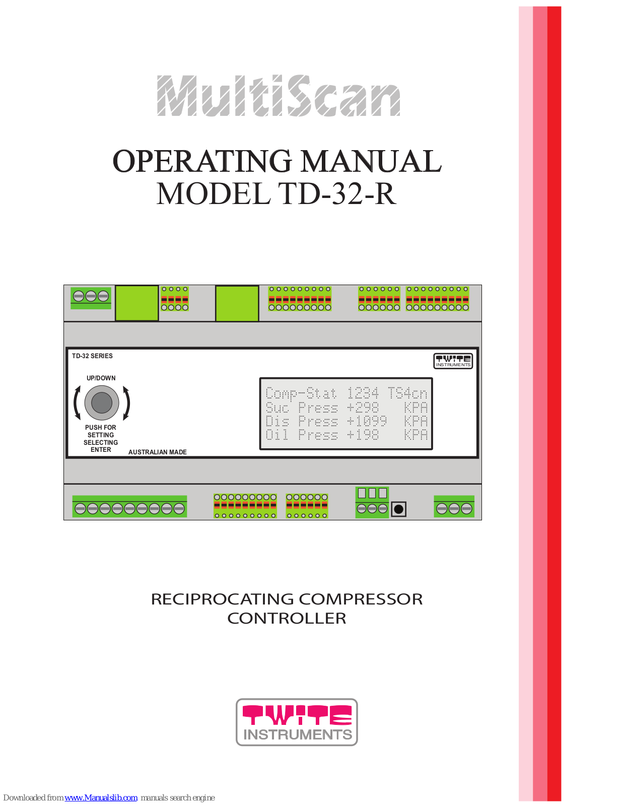 MultiScan TD-32, TD-32-R Operating Manual