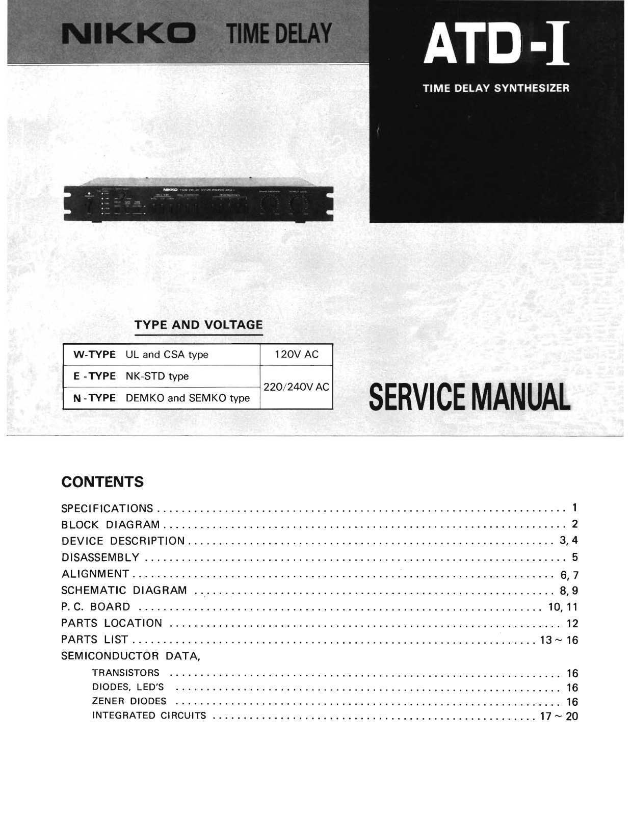 Nikko Atdi Service Manual