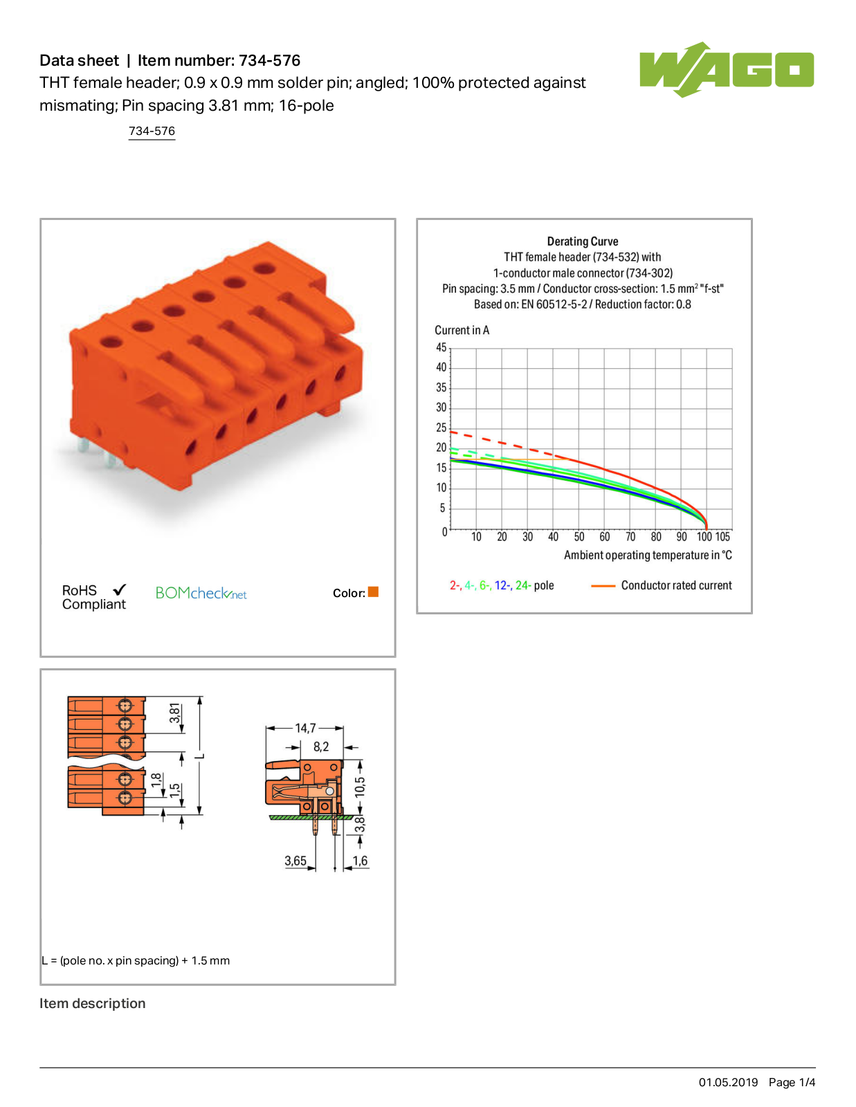 Wago 734-576 Data Sheet