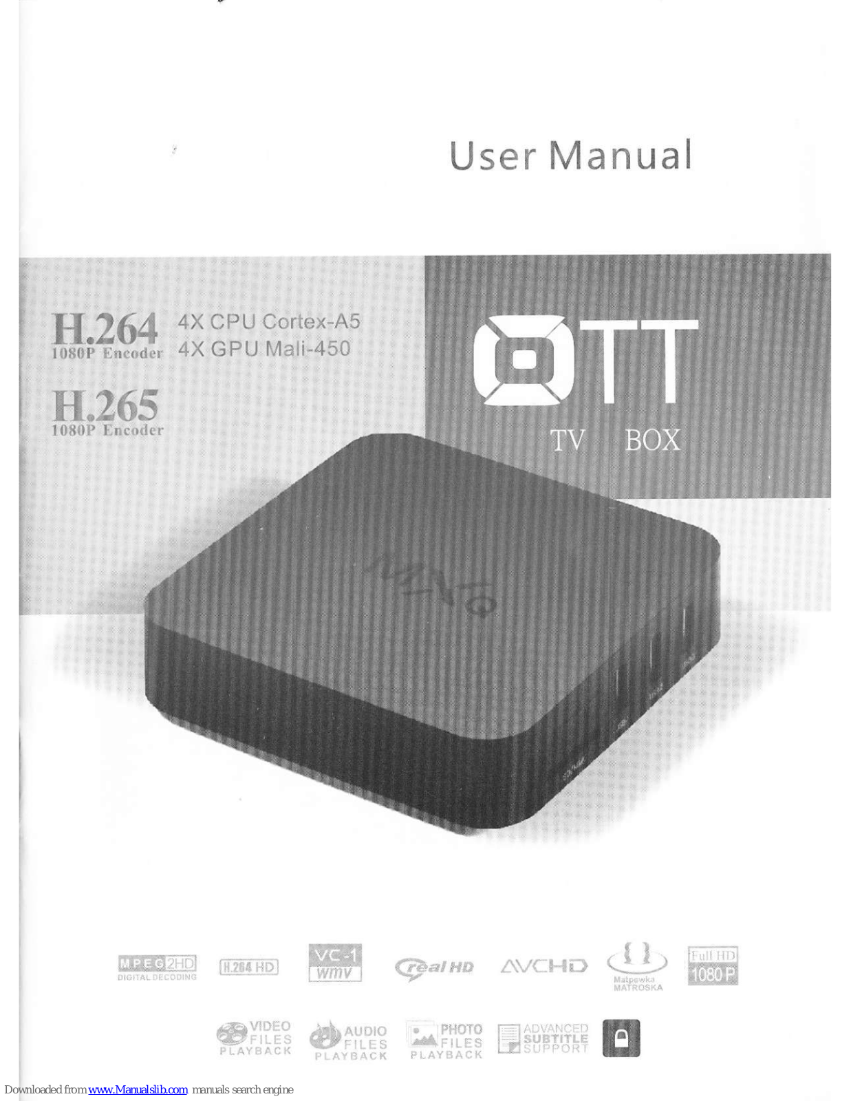 OTT MXQ User Manual - ManualMachine.com