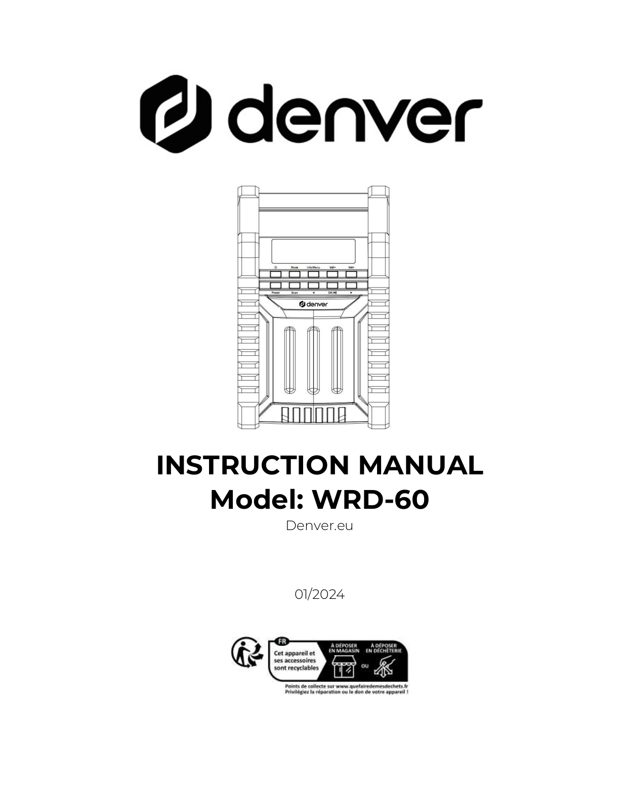DENVER WRD-60 User guide - ManualMachine.com