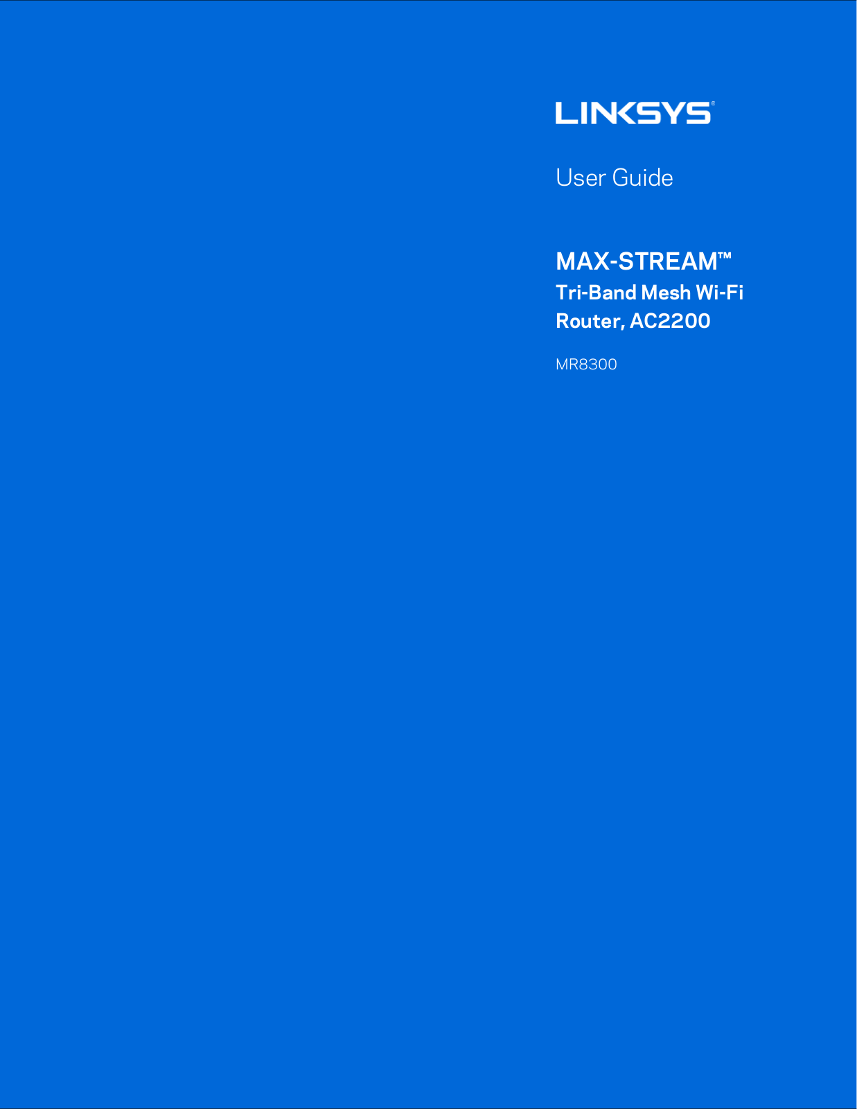 Linksys MR8300 User Manual