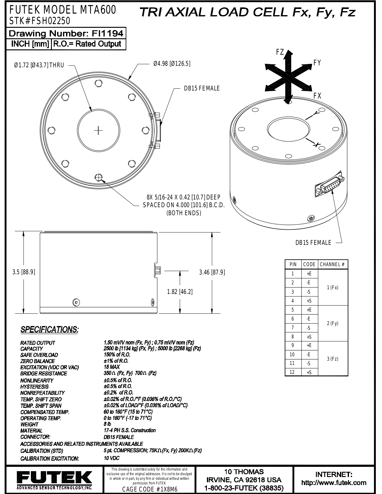 FUTEK MTA600 Service Manual