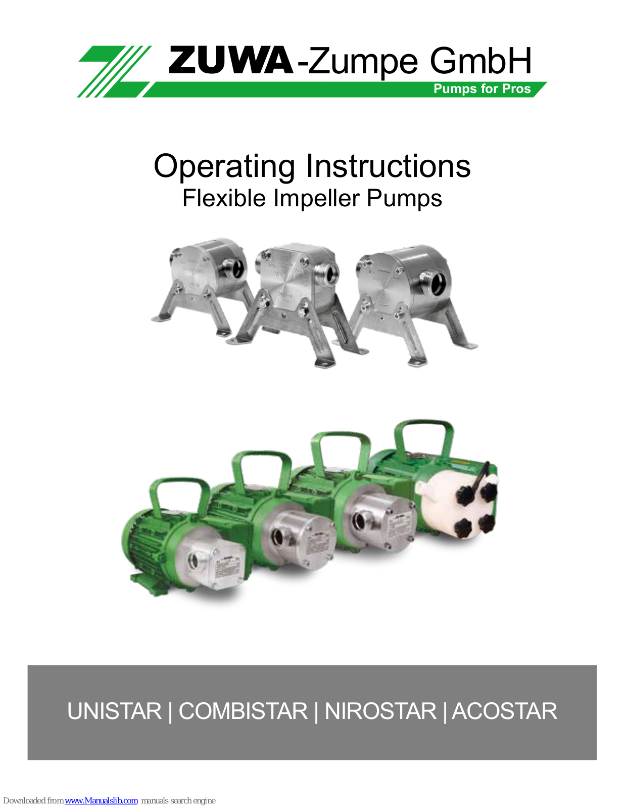 Zuwa UNISTAR 2001-A, UNISTAR 2001-C, UNISTAR 2001-B, UNISTAR 2000-C, COMBISTAR 2000-A Operating Instructions Manual - ManualMachine.com