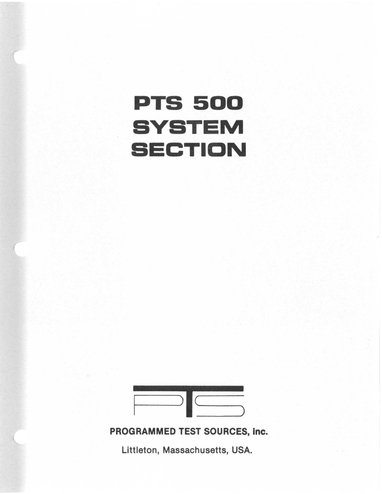 Programmed Test Sources PTS 500 Service manual - ManualMachine.com