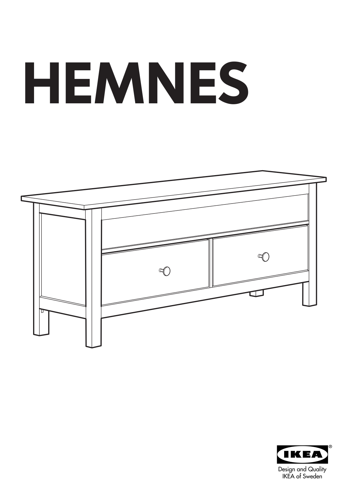 IKEA HEMNES STORAGE BENCH Assembly Instruction