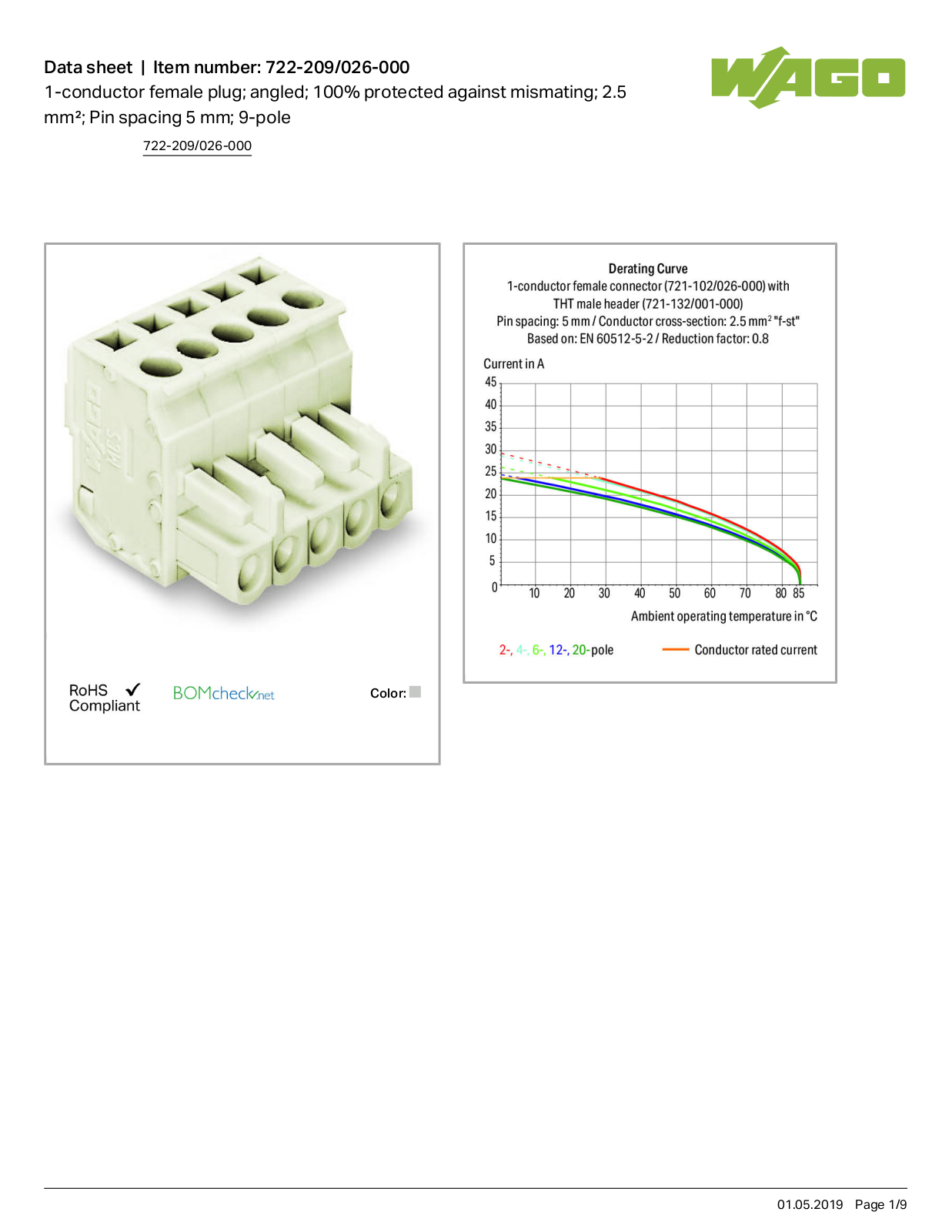 Wago 722-209/026-000 Data Sheet