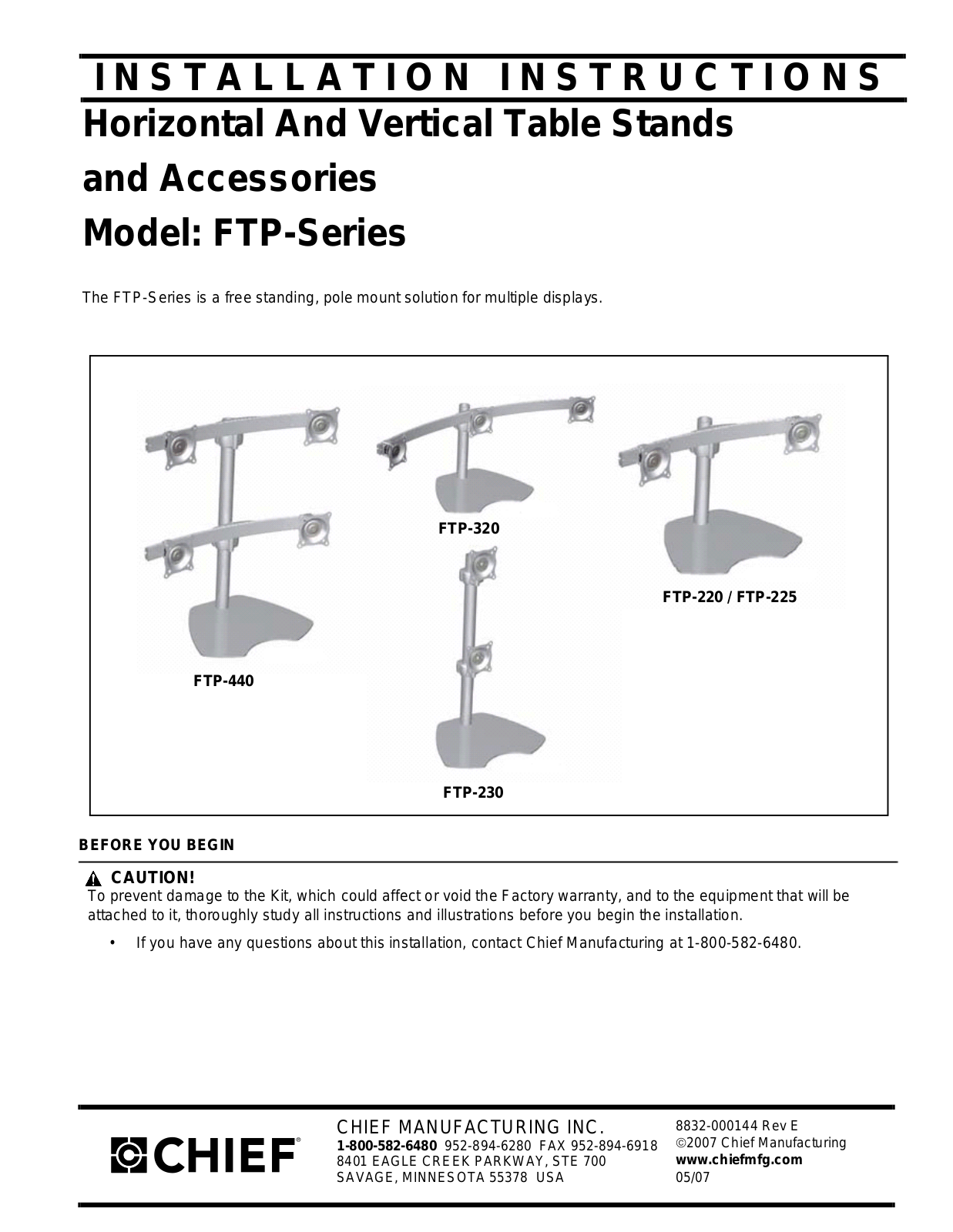 Chief KTA1036B Users Guide - ManualMachine.com