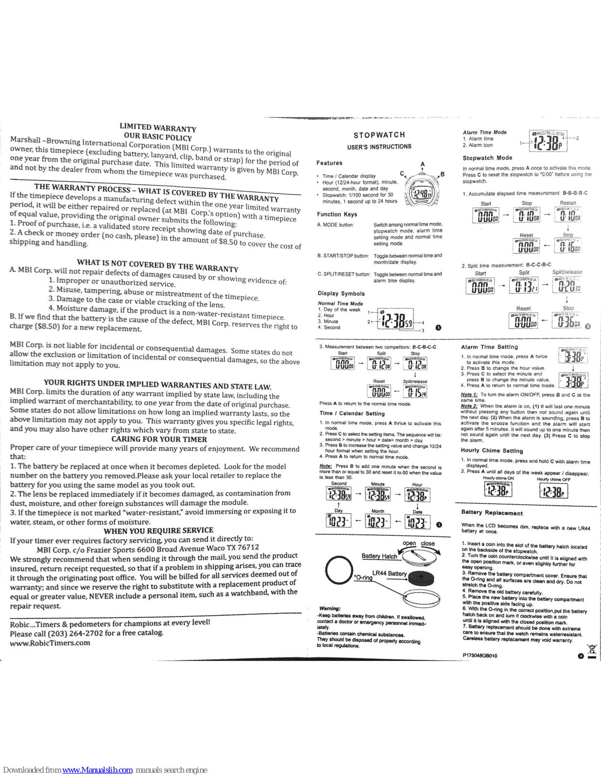 MBI Corp SC-539 User Manual