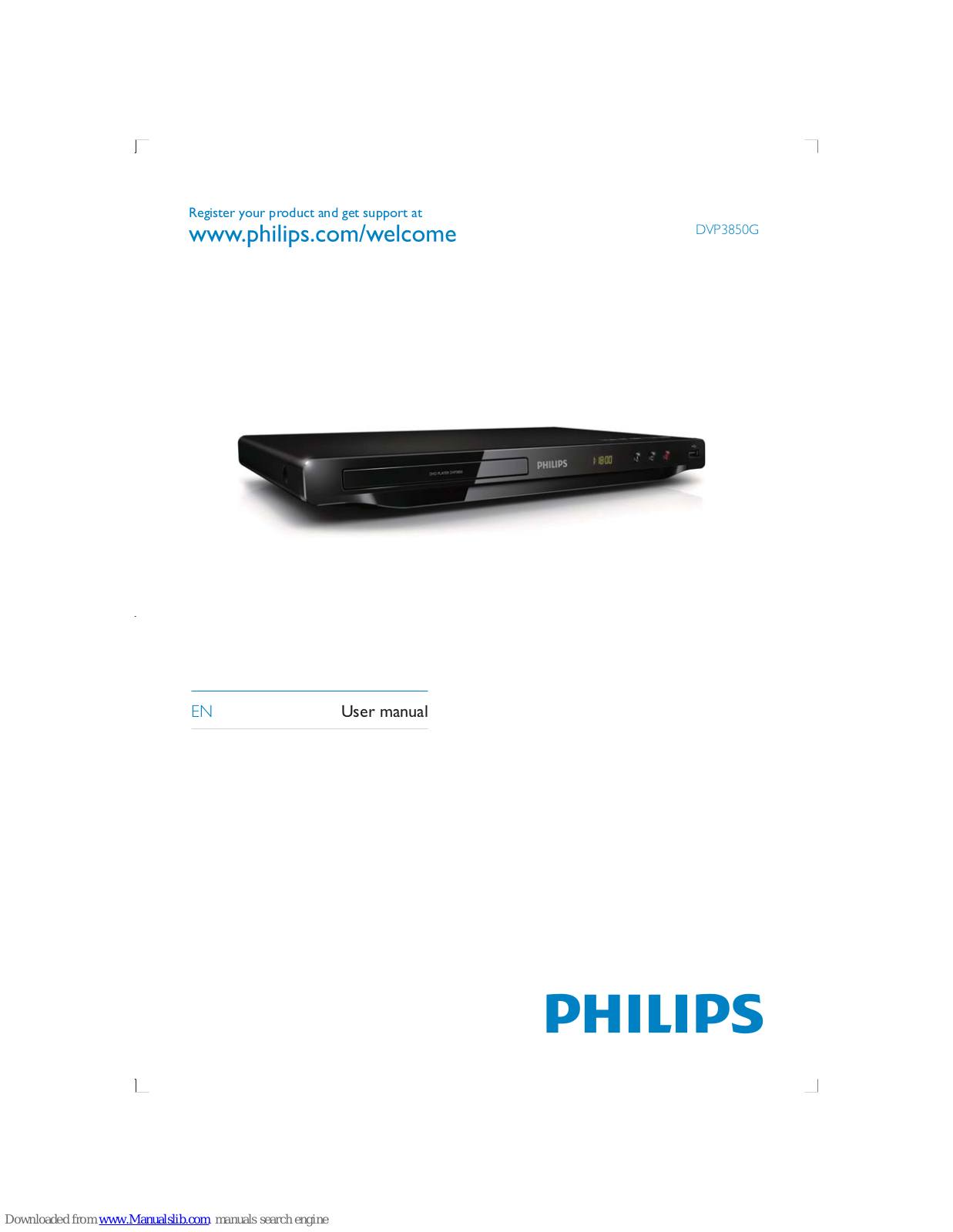 Philips DVP3850G/05, bdp3300k, DVP3560K User Manual