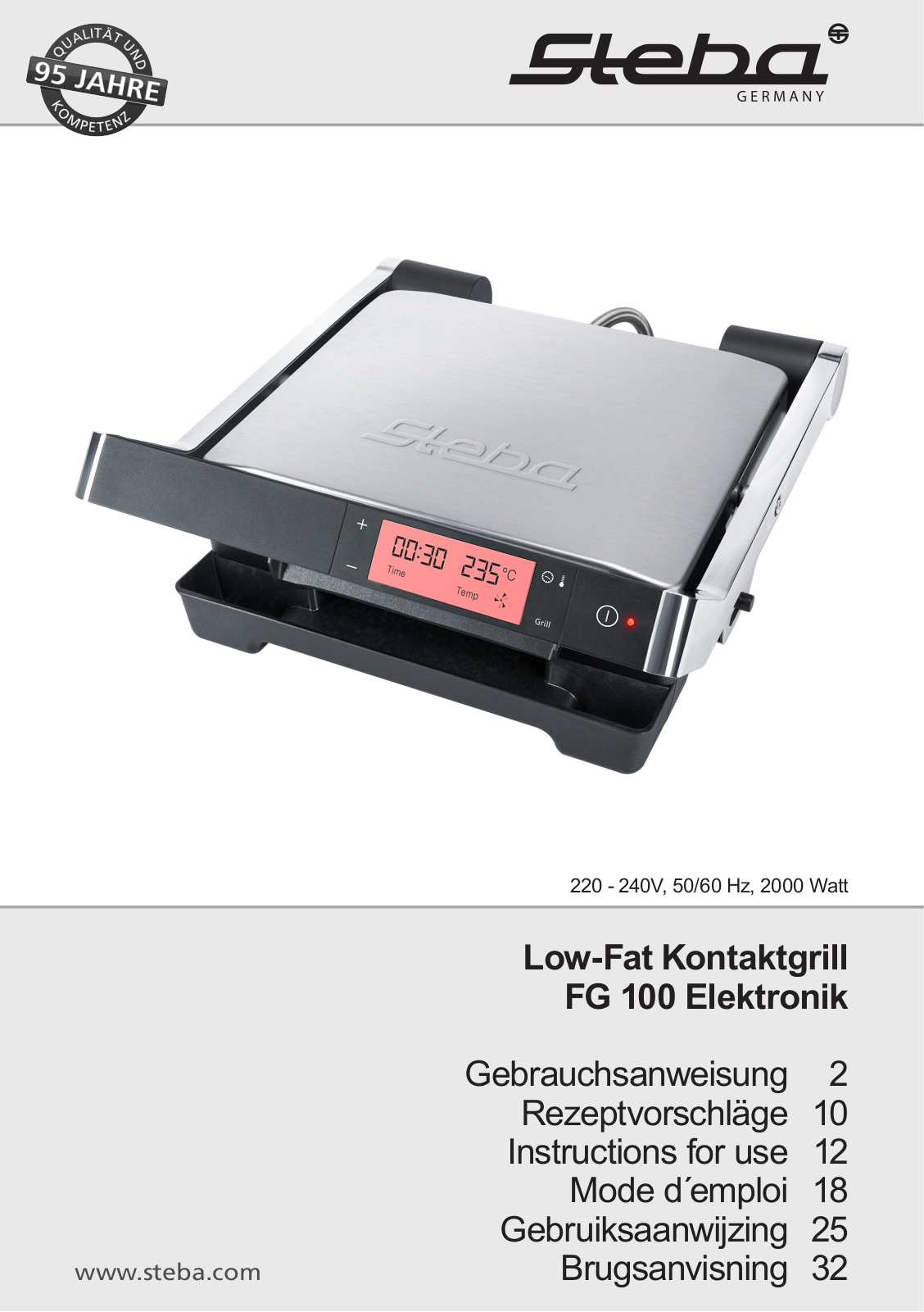 Steba FG 100 operation manual