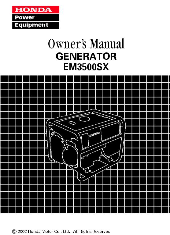 Honda EM3500SX Owner's Manual
