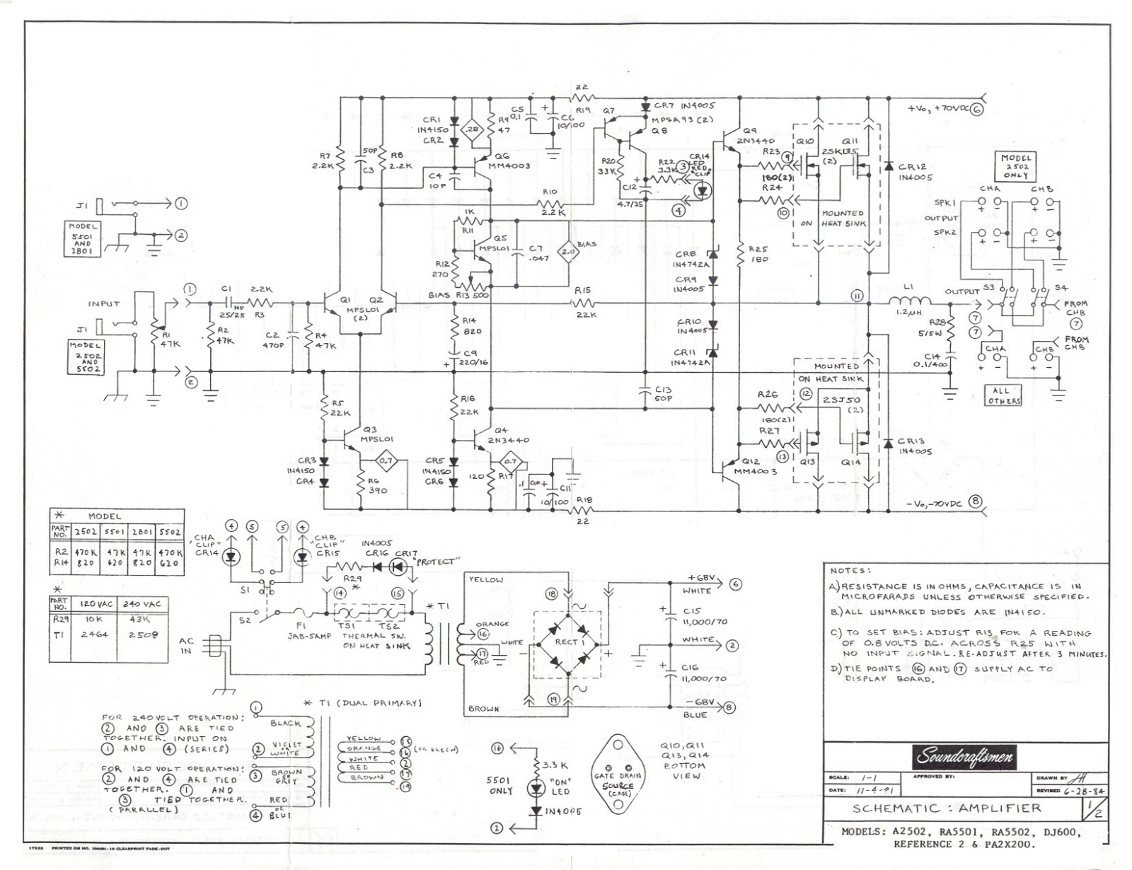 Kenwood RA-5501 Schematic