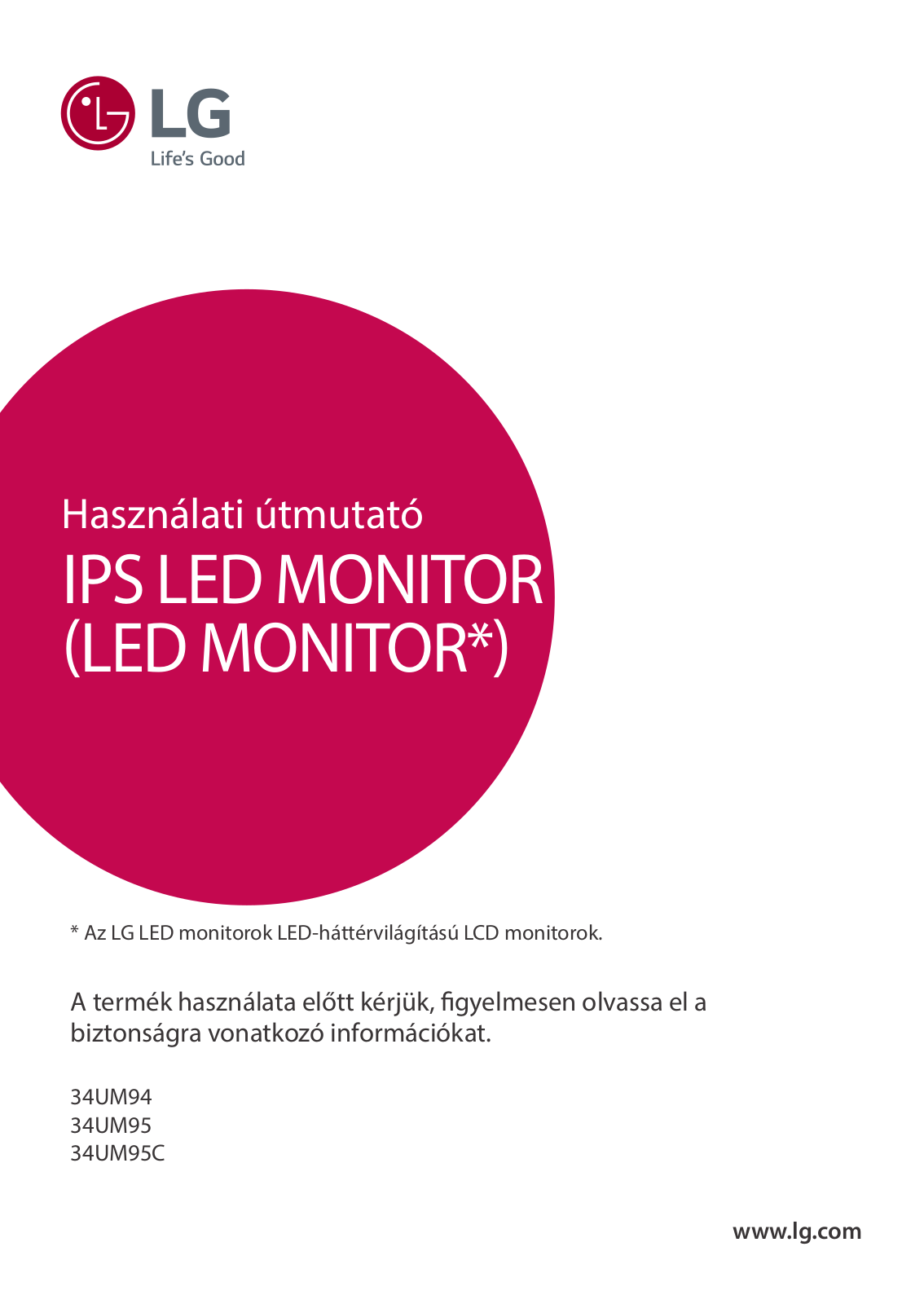 LG 34UM95C-P User manual