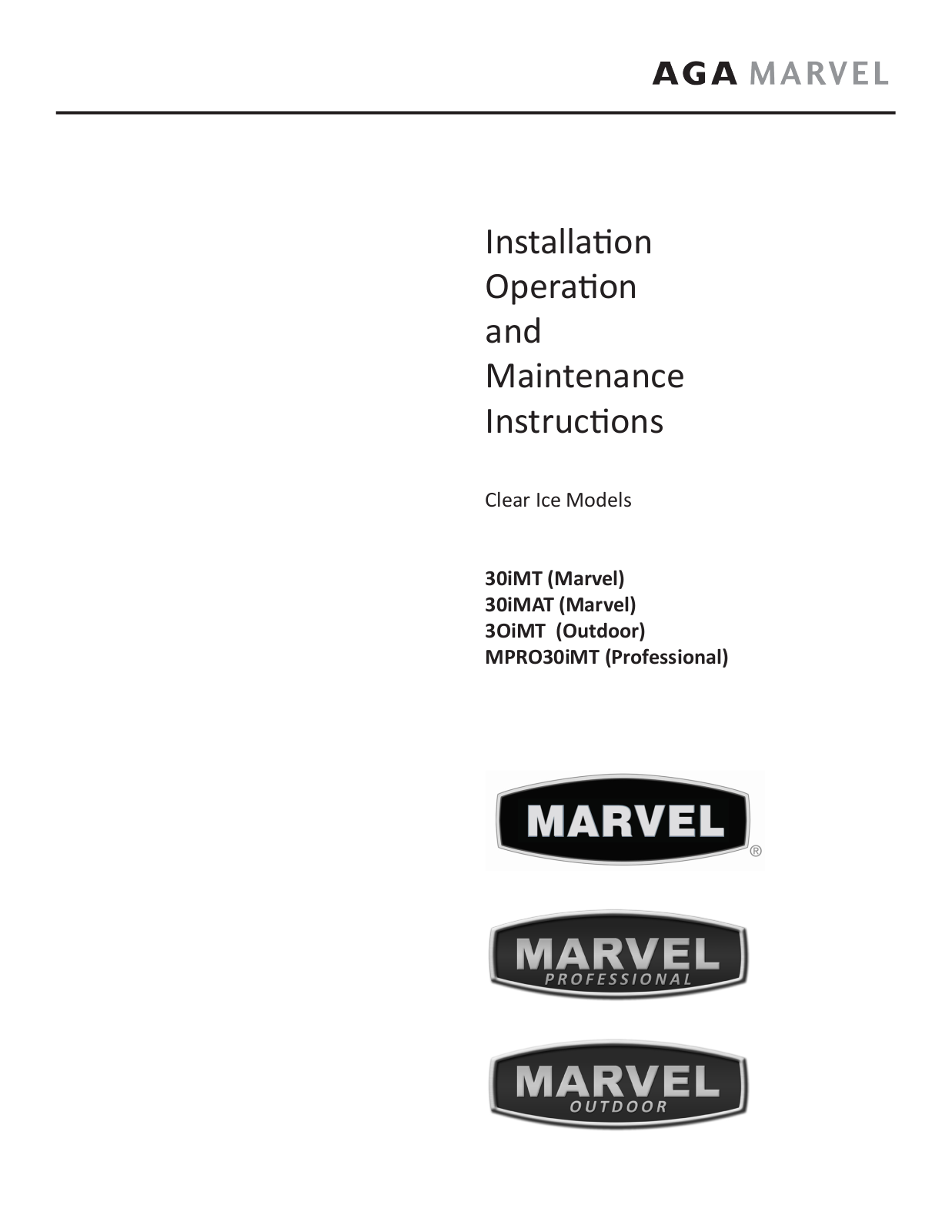 Marvel 30IMTSSFLP User Manual