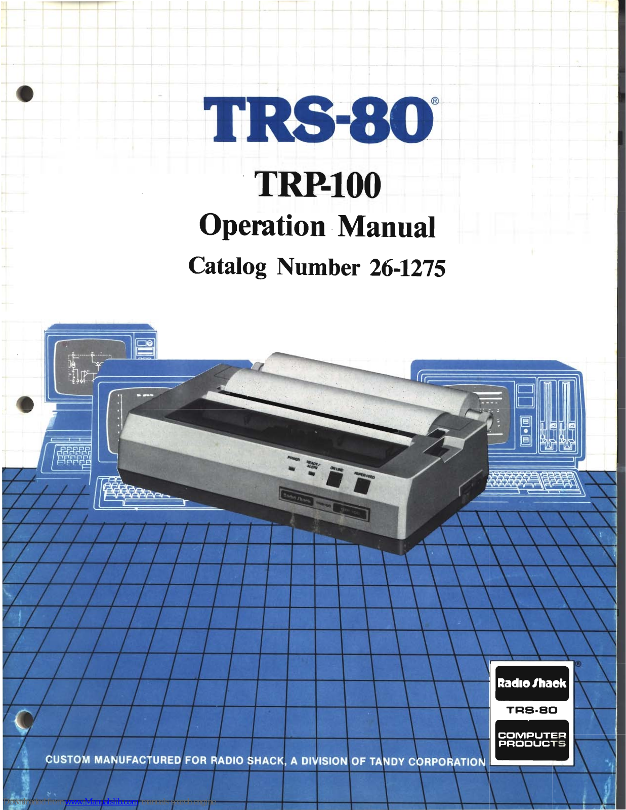 Tandy TRP-100, TRS-80 Operation Manual