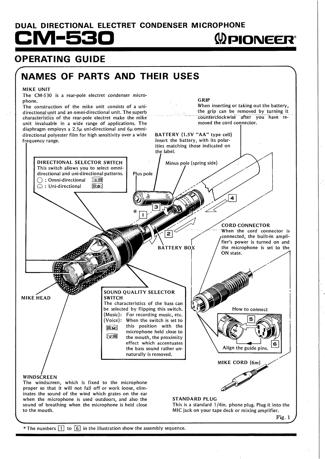 Pioneer CM-530 User Manual