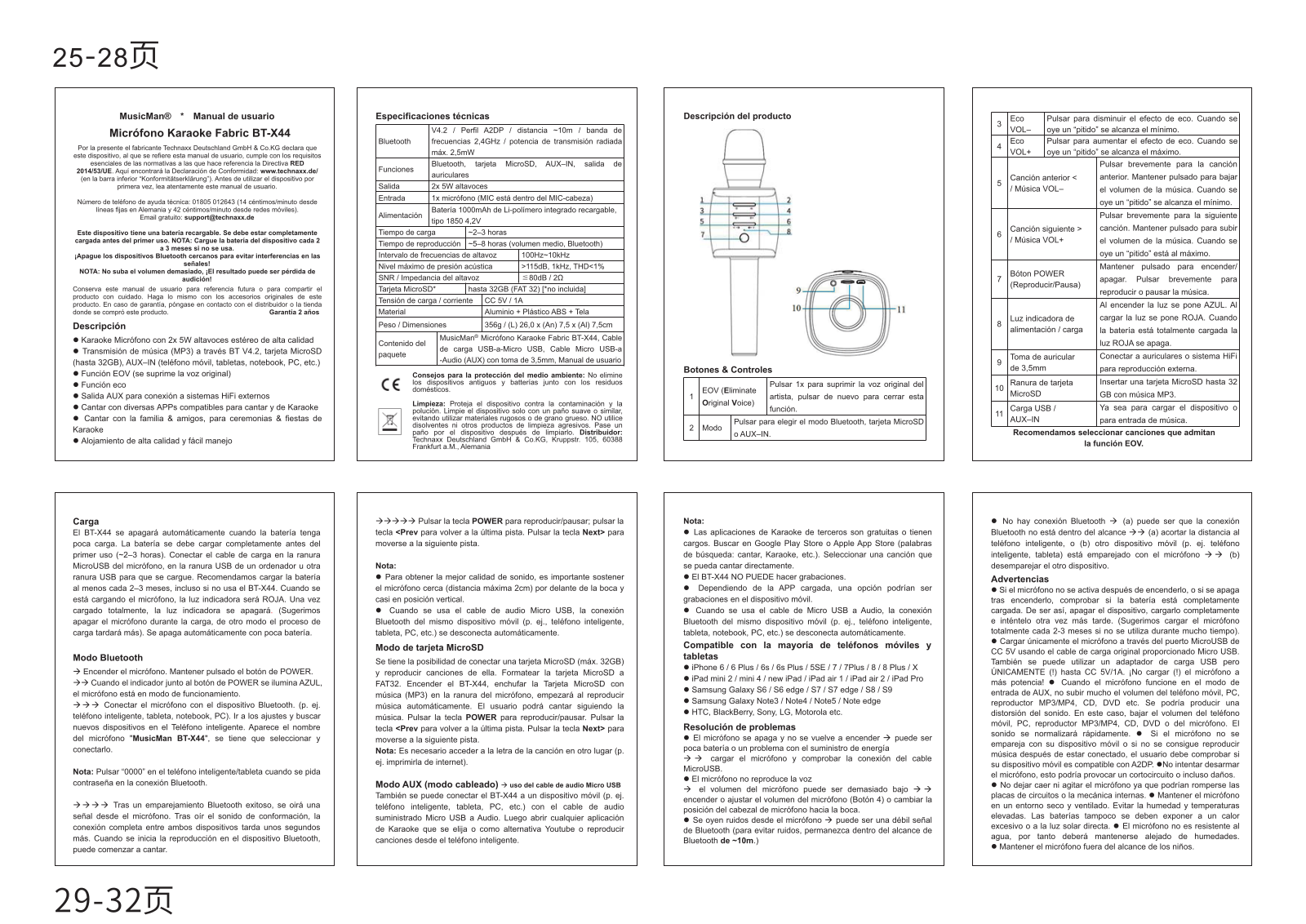 Technaxx Deutschland and KG BT-X44 User Manual