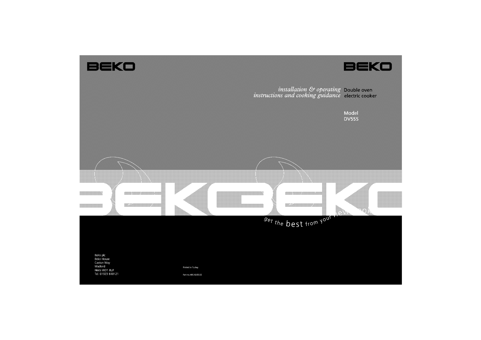 Beko dv555 User Manual