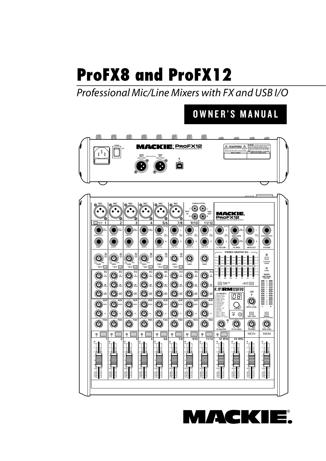 Mackie PROFX12, PROFX8 User Manual