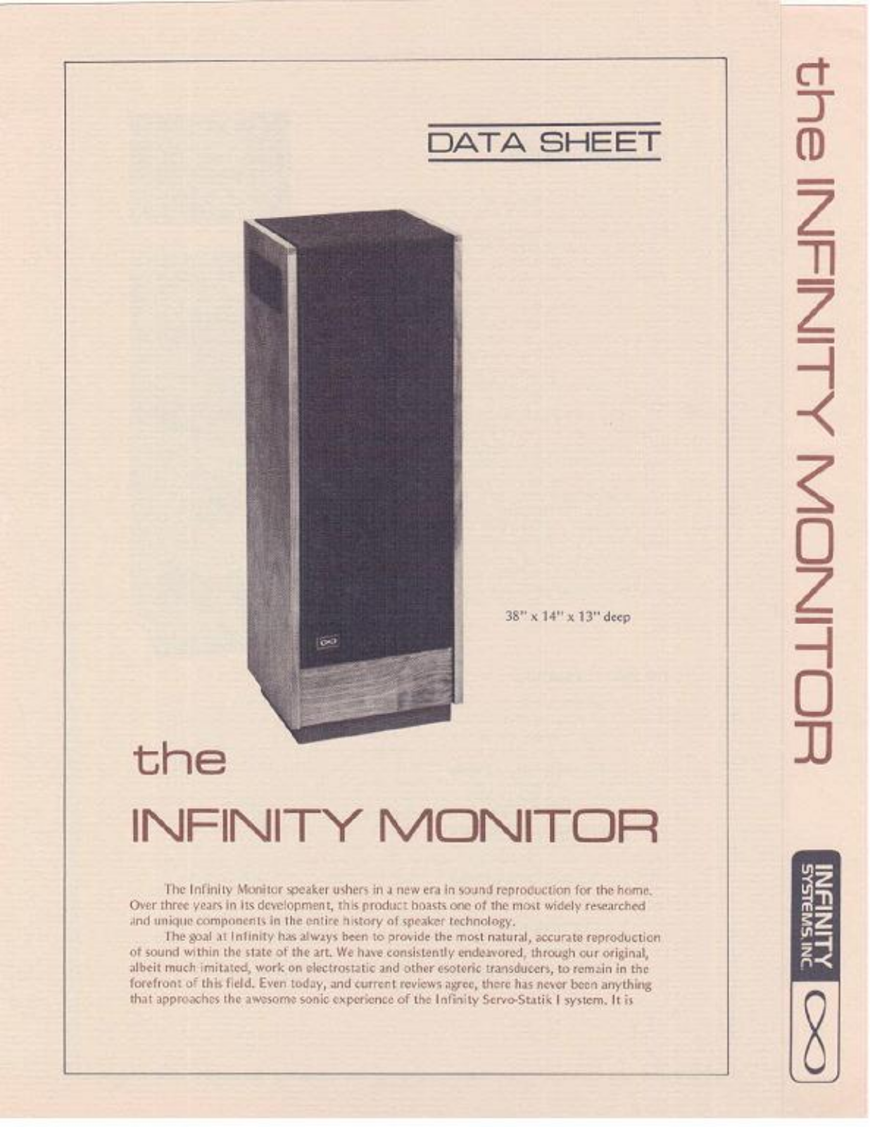 Infinity Monitor Brochure