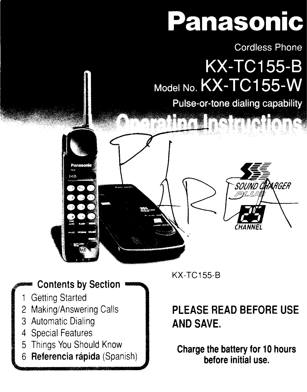 Panasonic kx-tc155 Operation Manual
