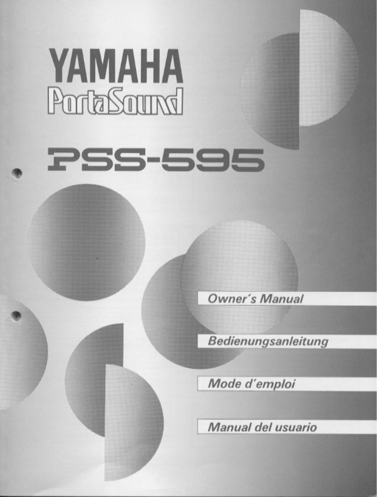 Yamaha PSS595E1 User Manual