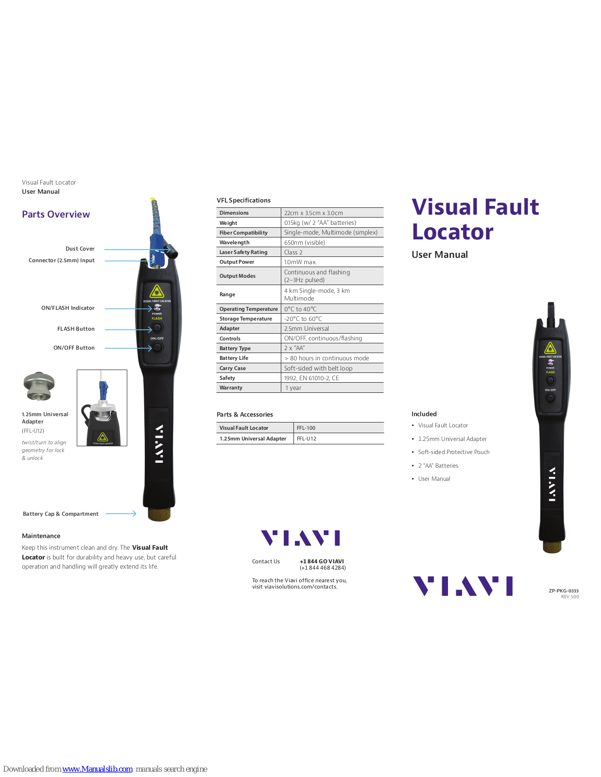 Viavi FFL-100 User Manual