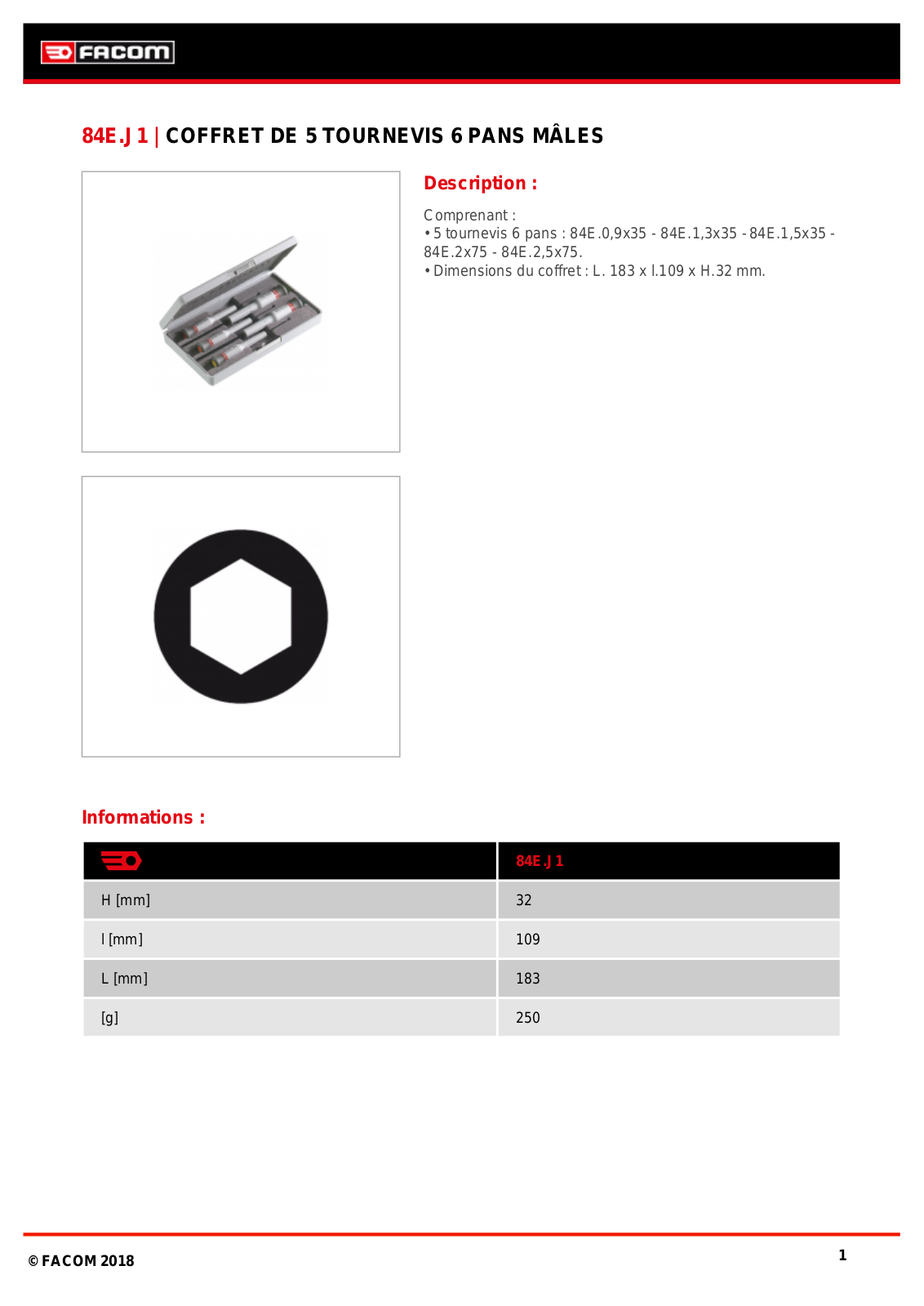 Facom 84E.J1 Specification - ManualMachine.com