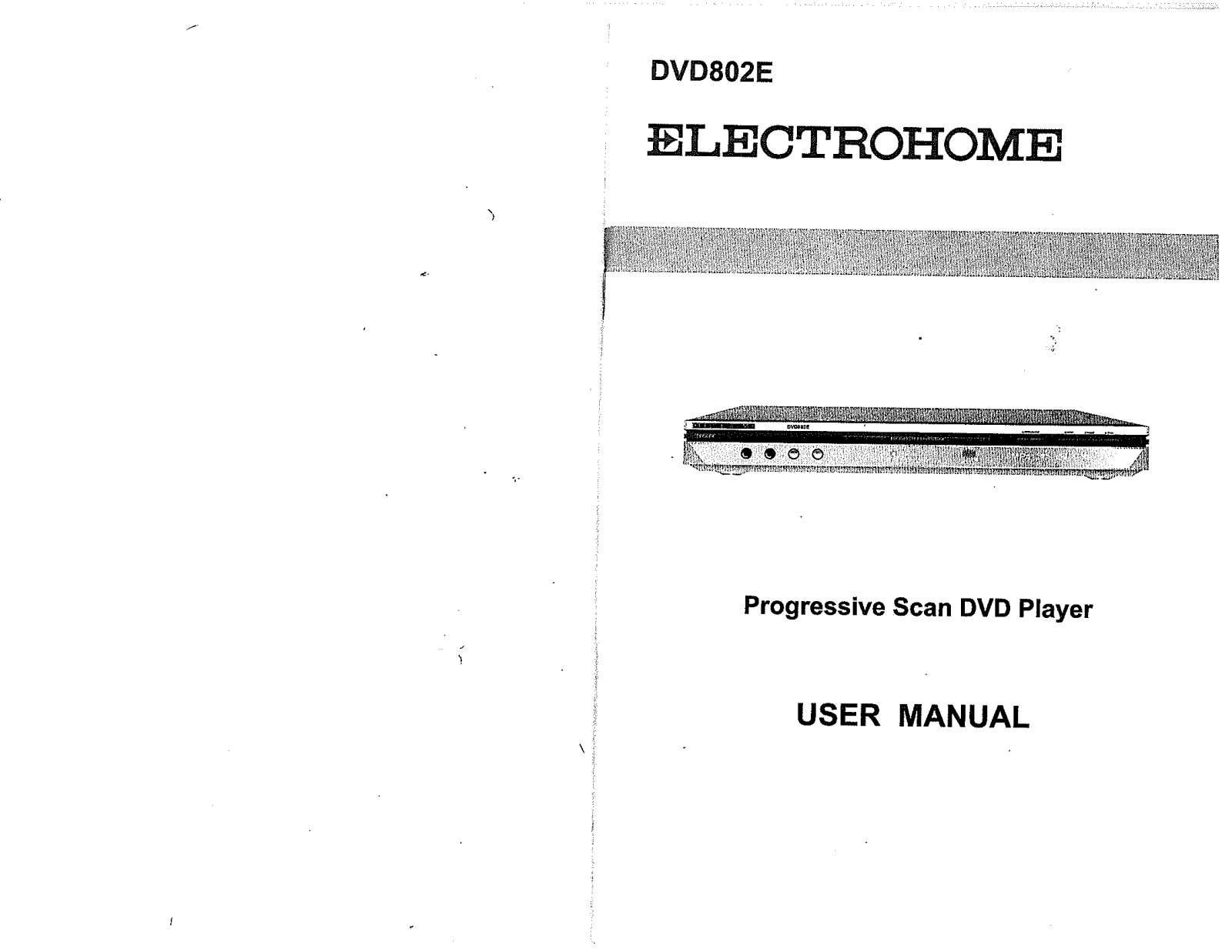 Electrohome DVD802E User Manual