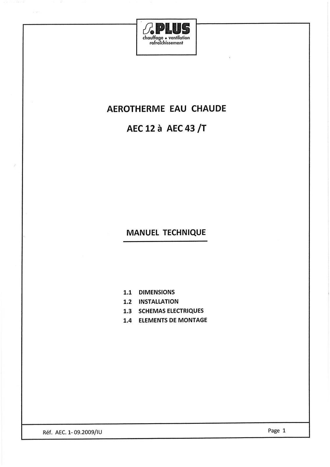 S.PLUS AEC 32, AEC 43 User Manual