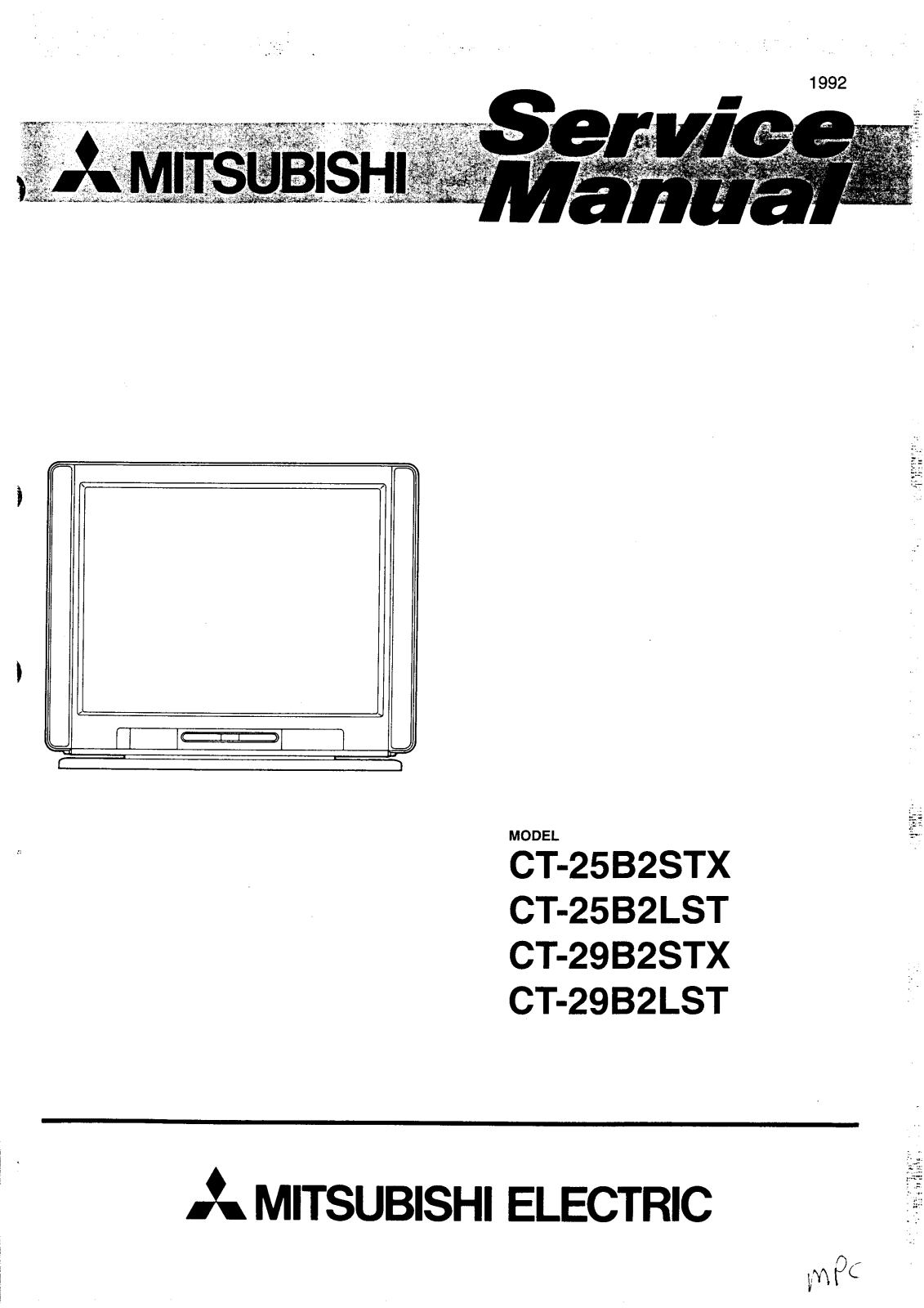 Mitsubishi CT-25B2-29B2LST Schematic