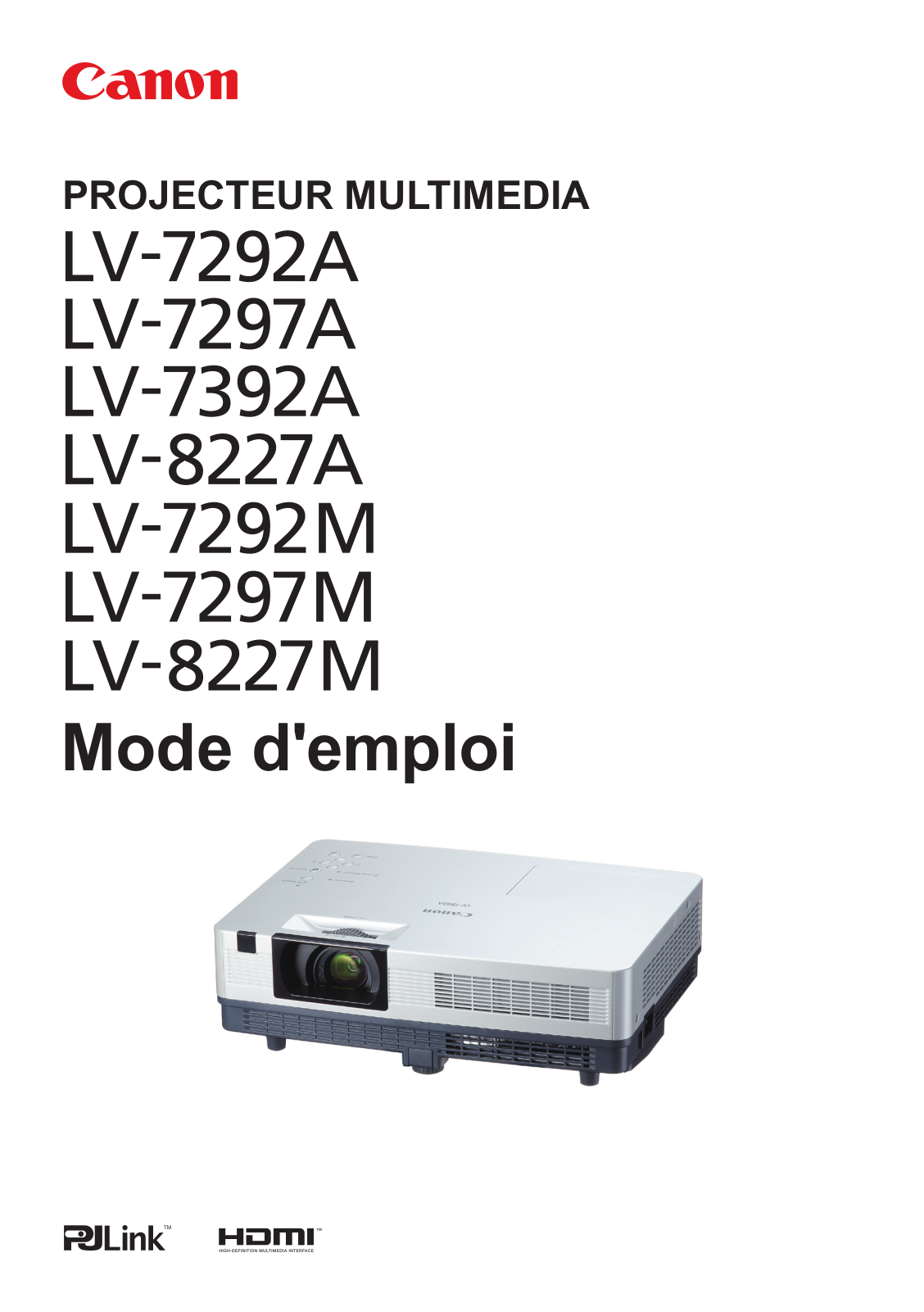 CANON LV-7292A User Manual