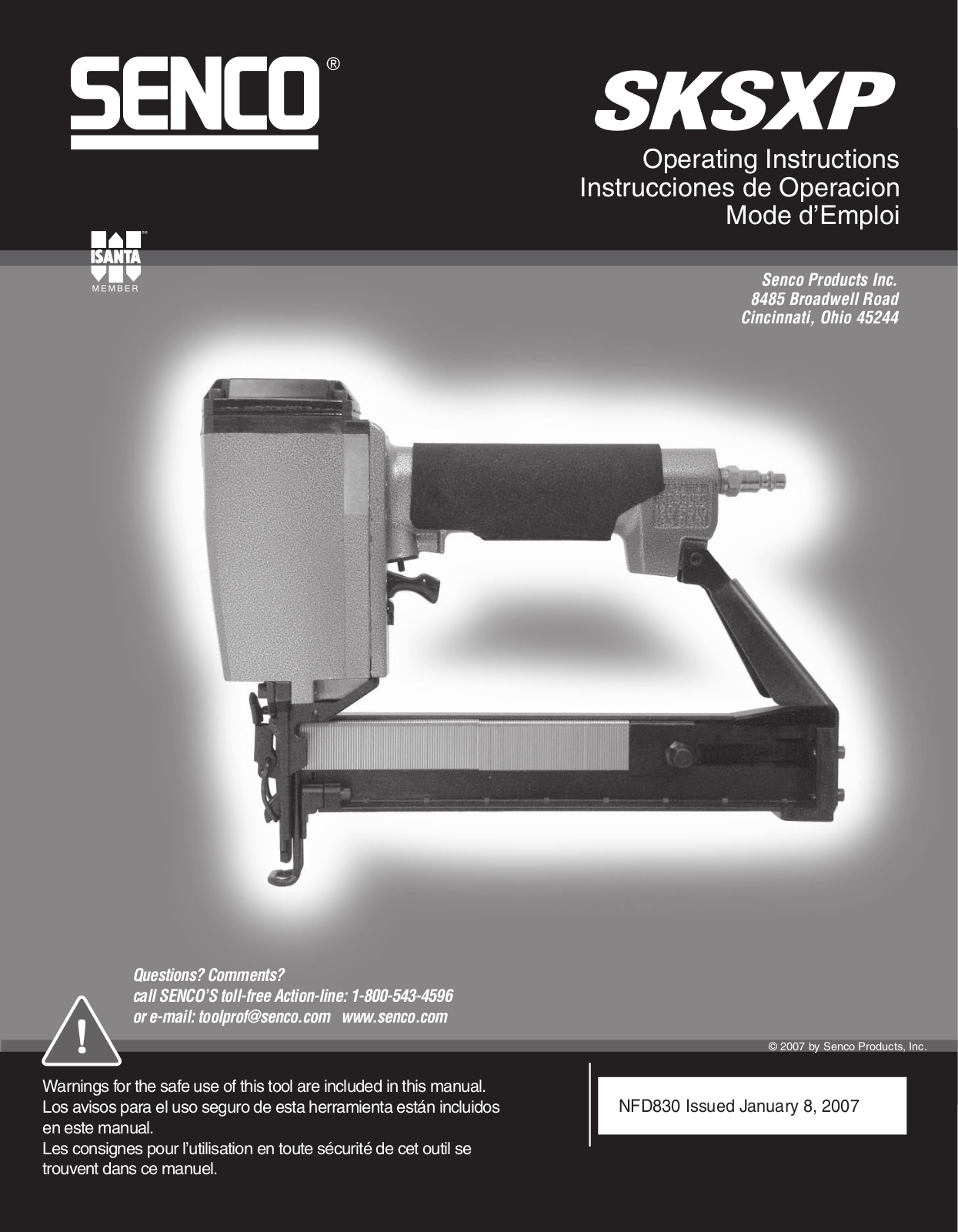 Senco Sksxp User Manual