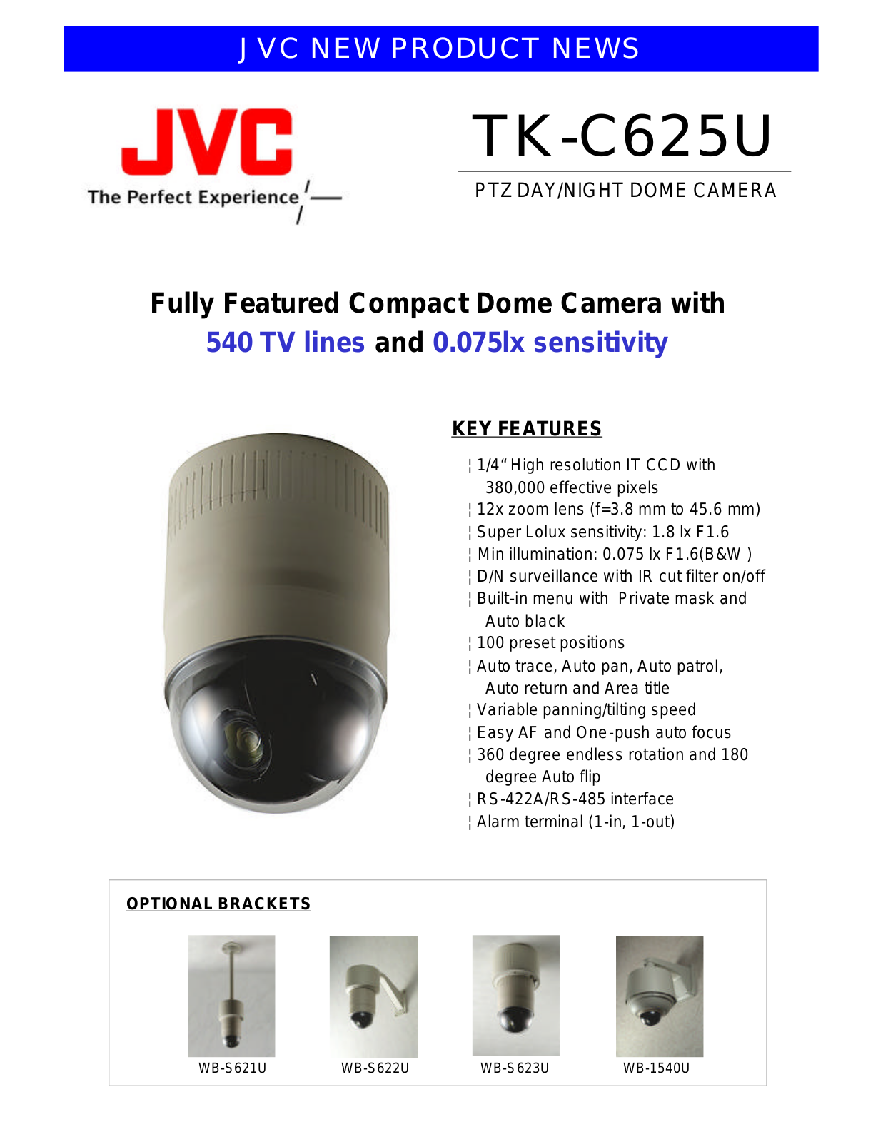 JVC TK-C625U User Manual