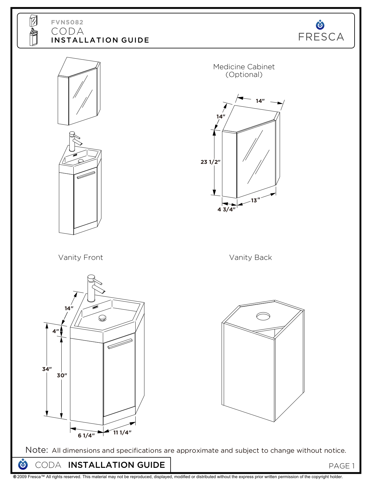 Fresca FBH1672 Installation & Assembly - ManualMachine.com