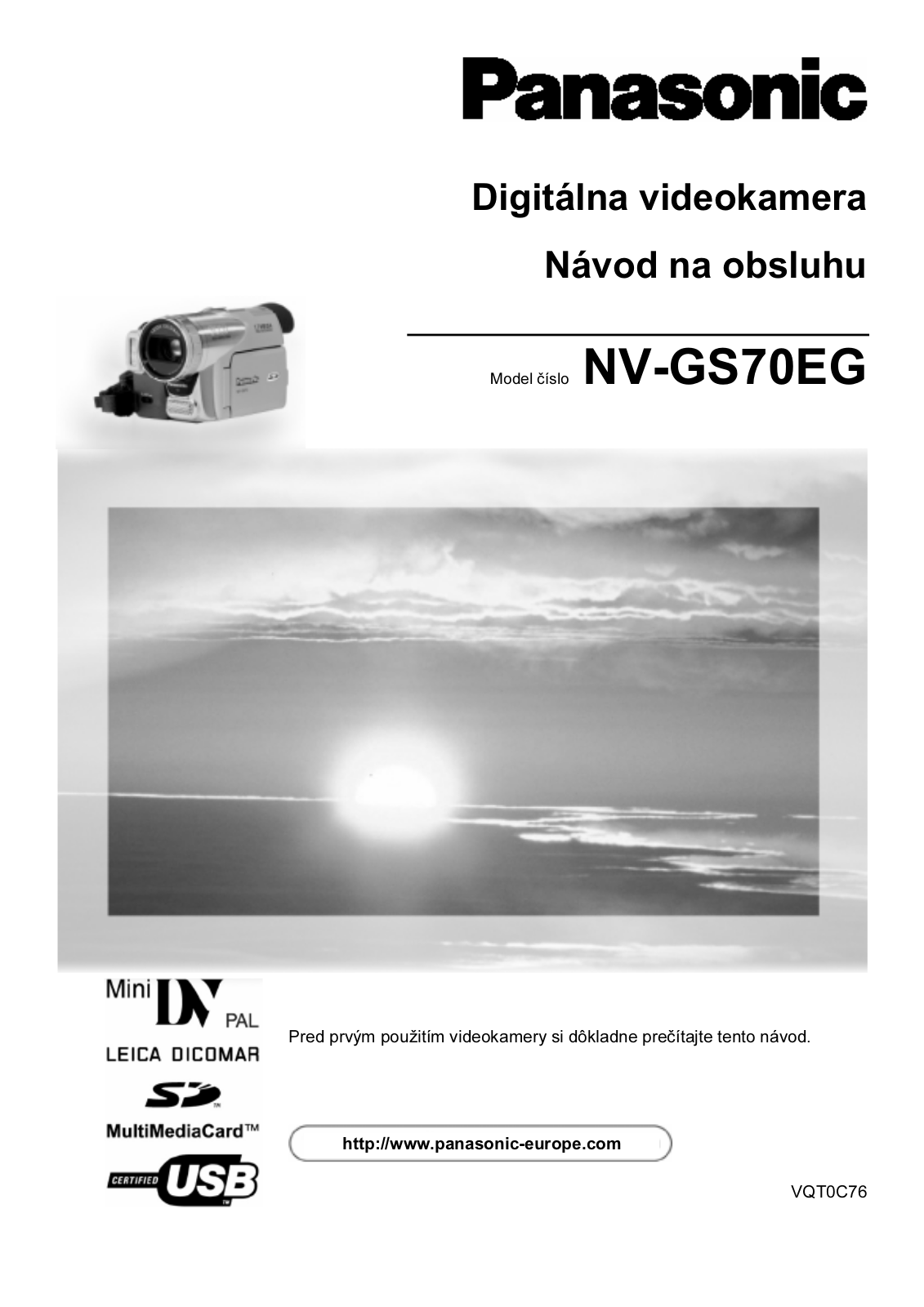 Panasonic NV-GS70EG User Manual