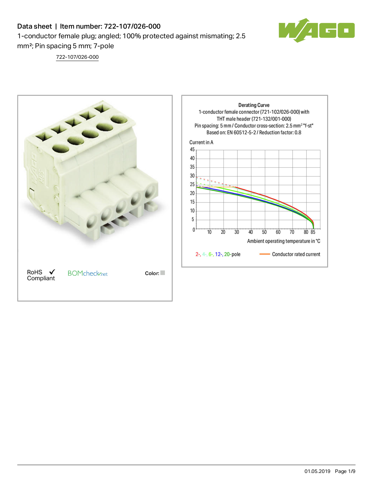 Wago 722-107/026-000 Data Sheet