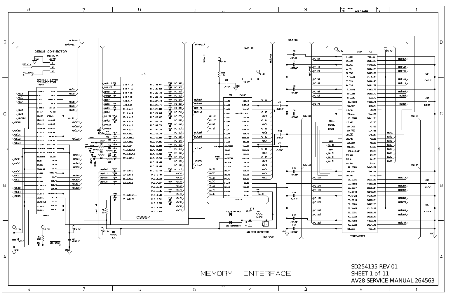 BOSE SD254135 1-11 01 Schematic