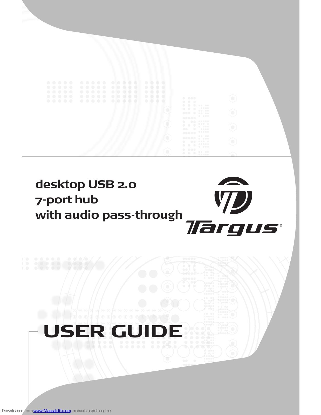 Targus desktop USB 2.0 7-port hub, desktop USB 2.07-port hubwith audio pass-through User Manual