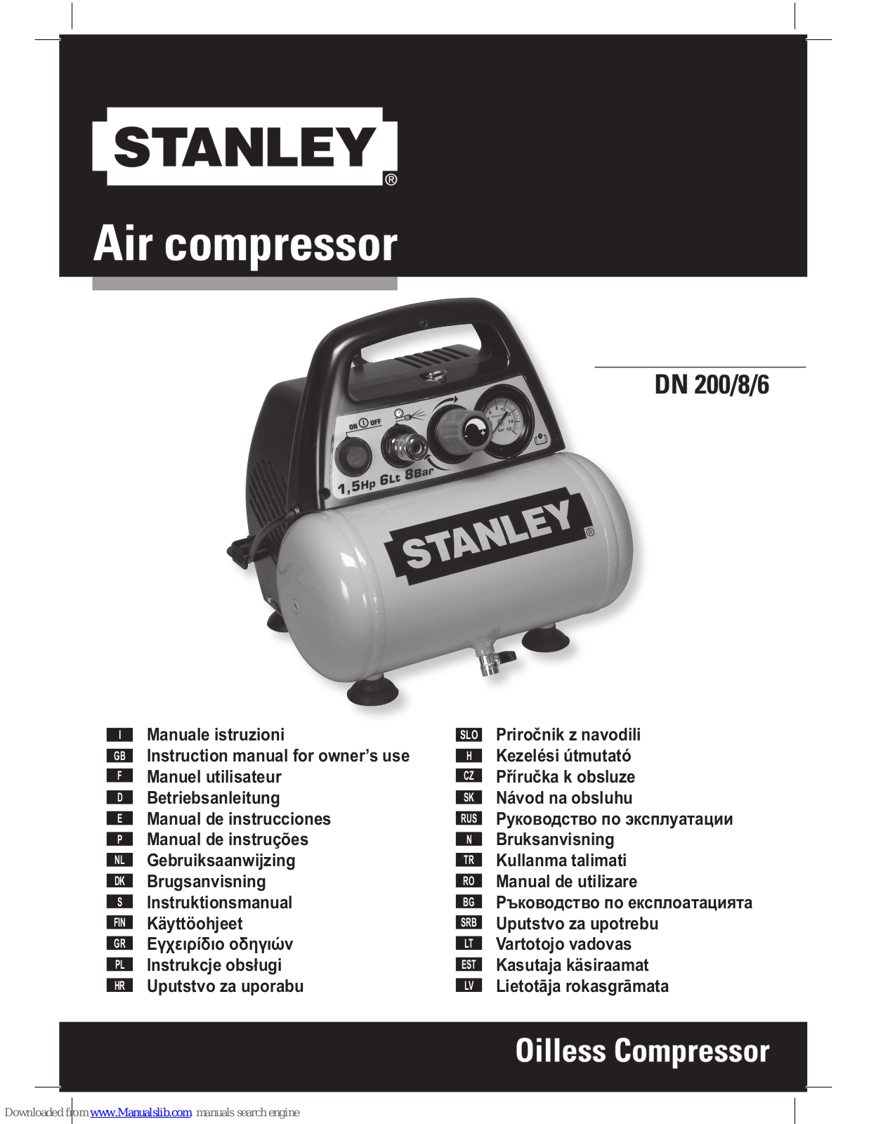 Stanley DN 200/8/6 Instruction Manual For Owner's Use