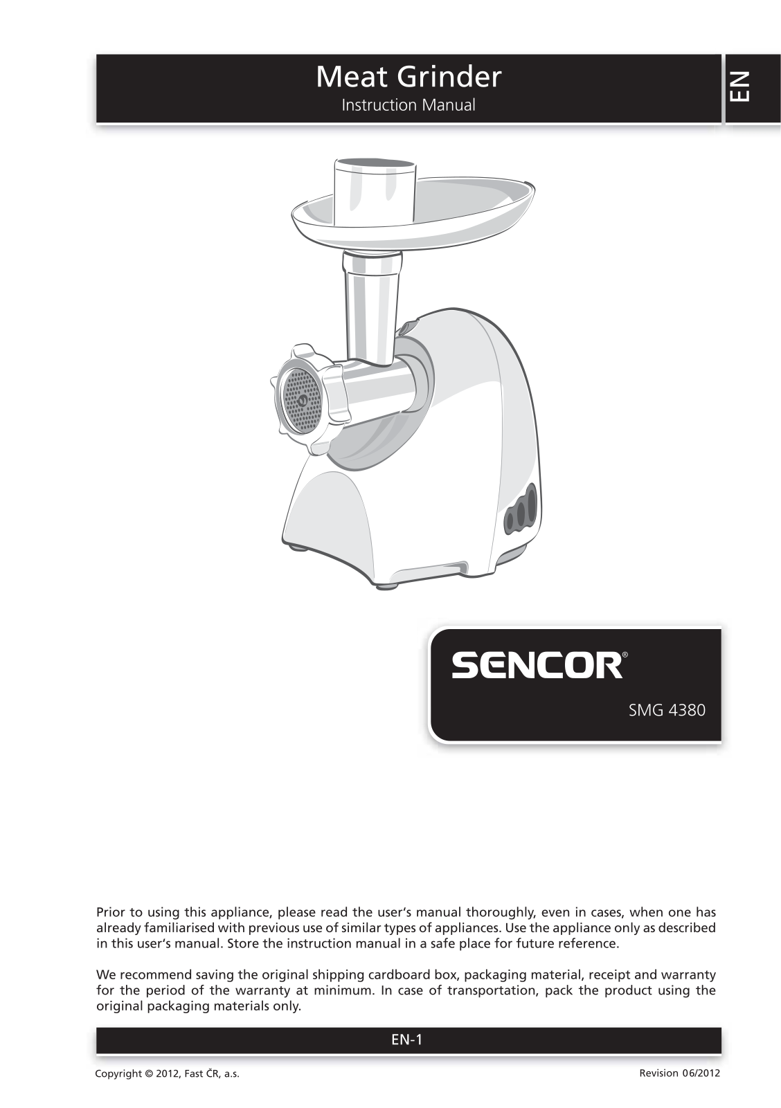 Sencor SMG 4380 User Manual