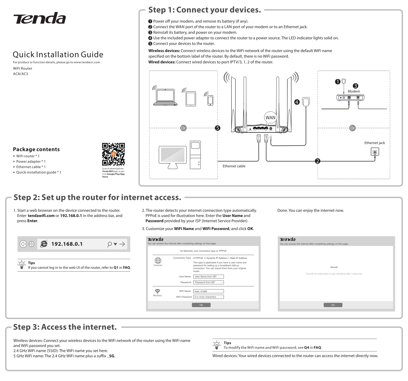 TENDA TECHNOLOGY AC8 Users Manual