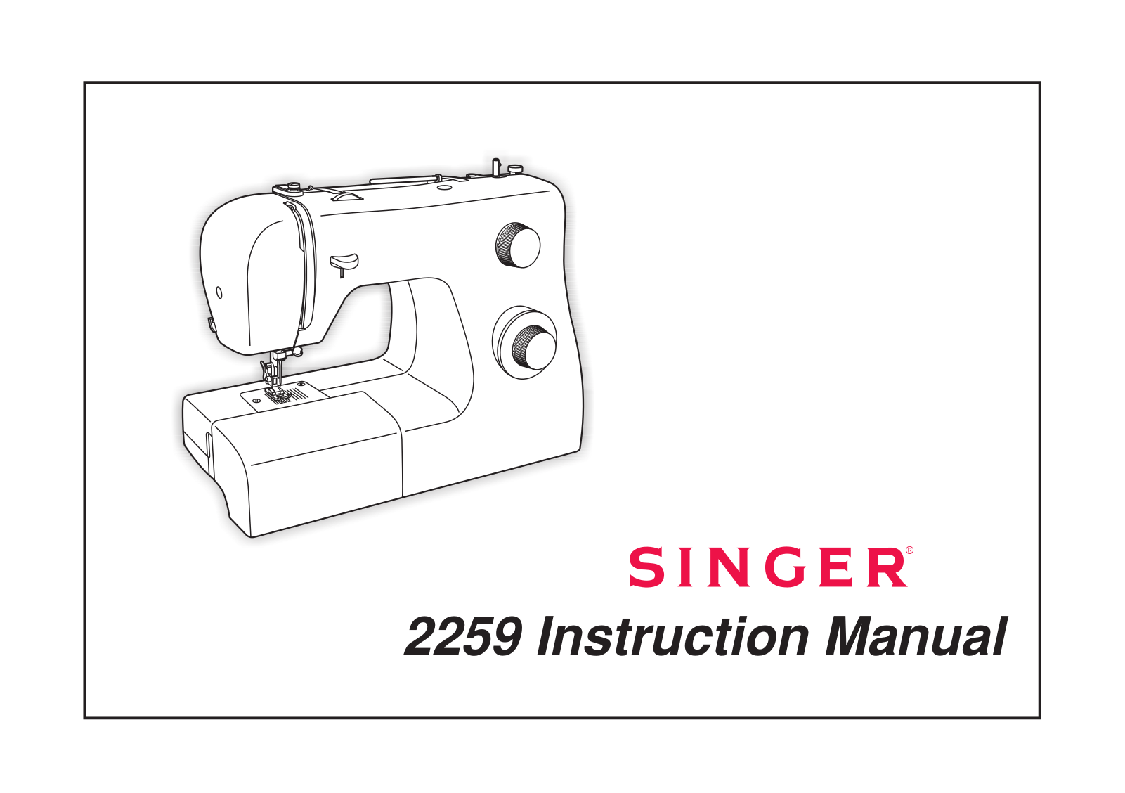 Singer 2259 User Manual