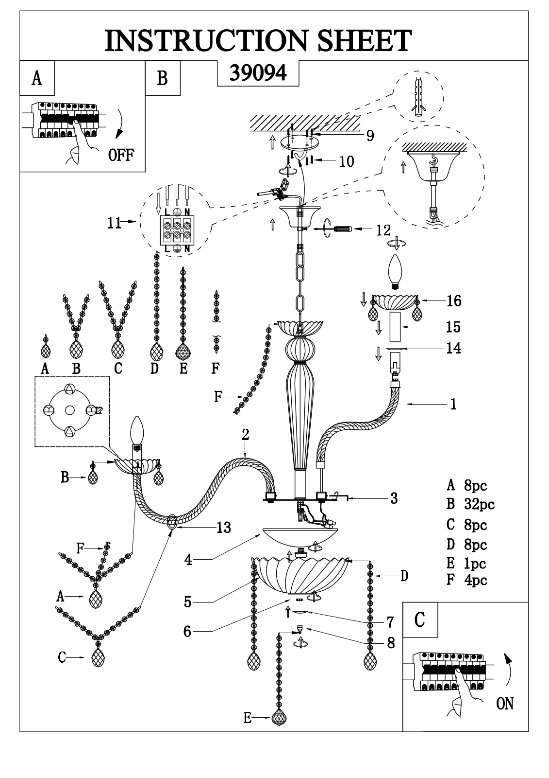 Eglo 39094 Service Manual