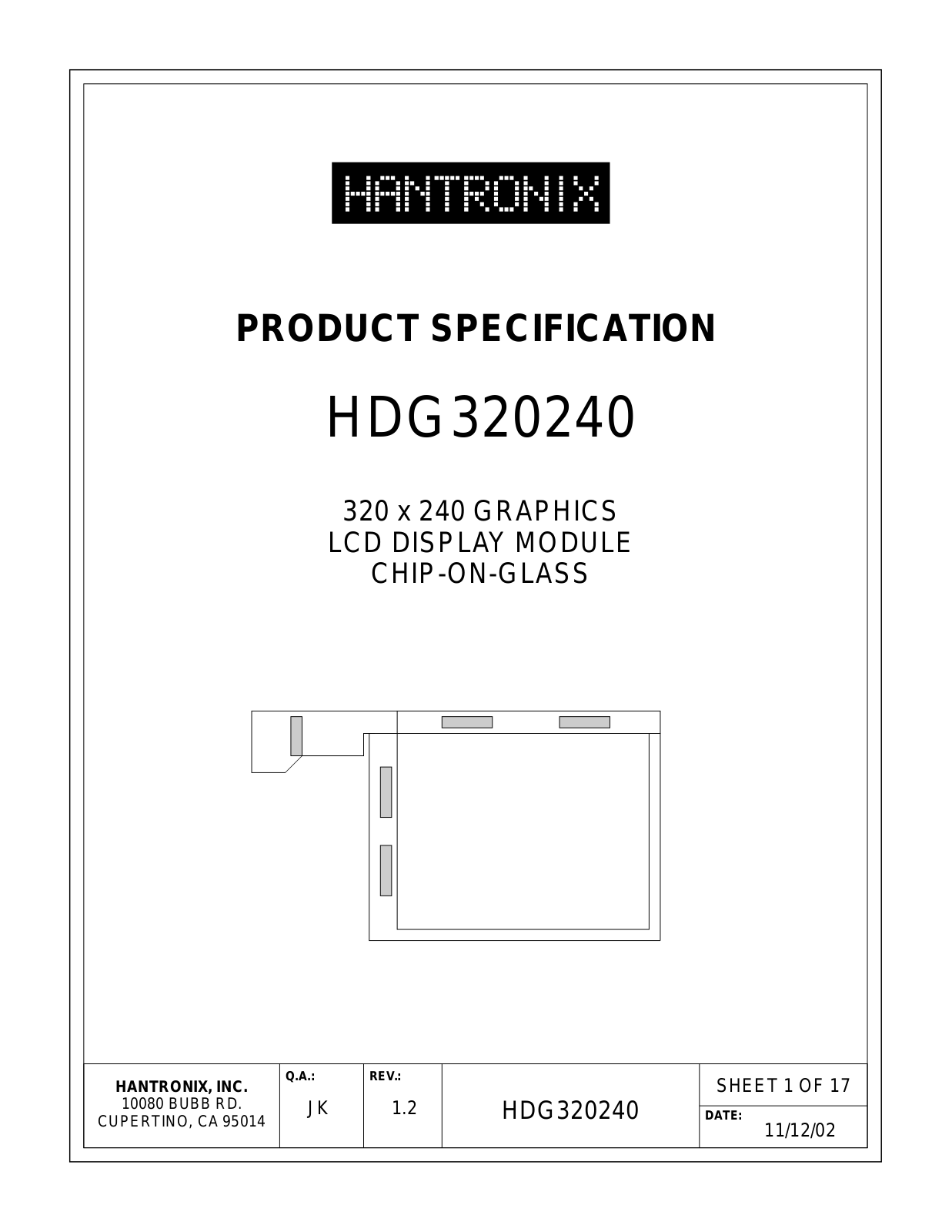 HANTRONIX HDG320240 Datasheet